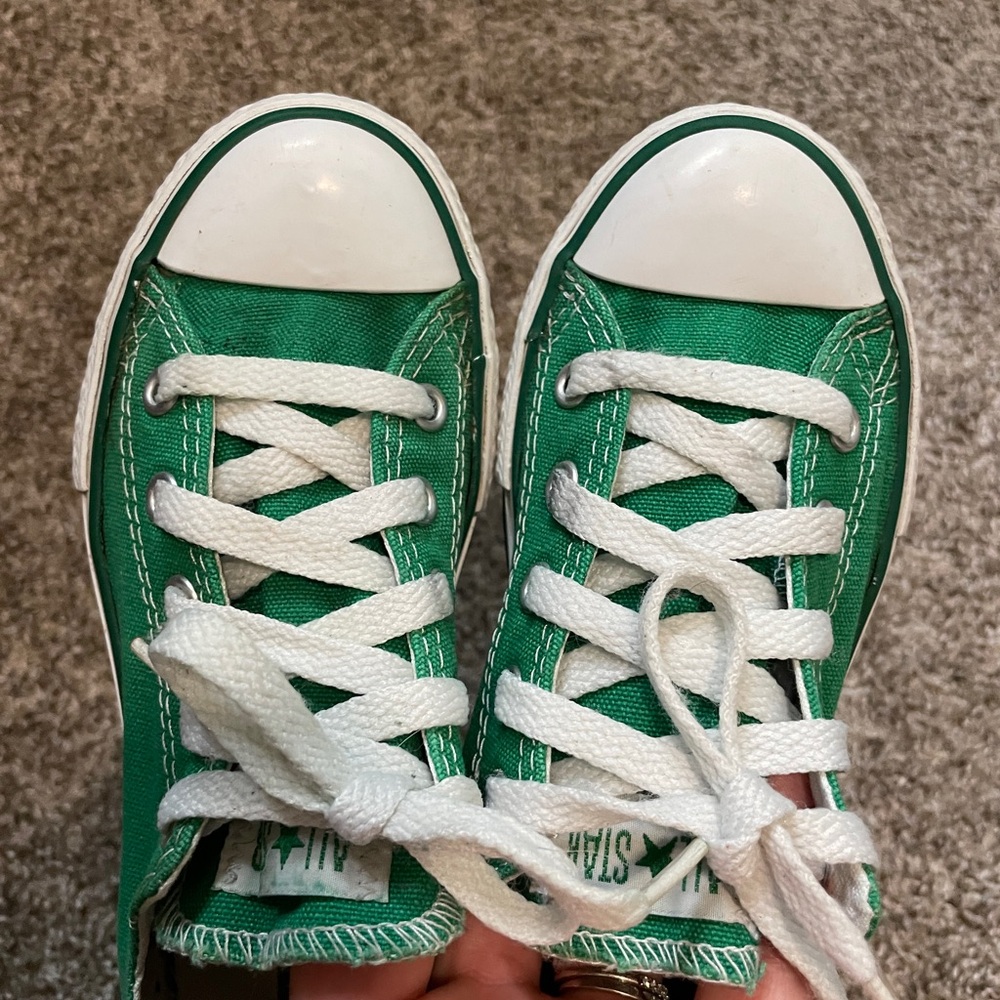 Converse | Kids Green Low Top Sneakers | Unisex - Picture 4 of 7